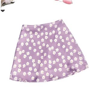 Purple floral skirt